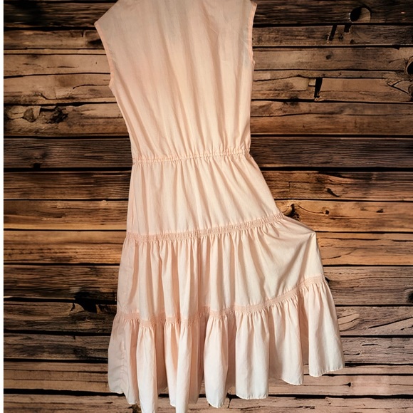 Vintage 1970s Cactus NYC prairie cottage rockabilly full skirt dress Tag/7 S/m - Picture 3 of 11